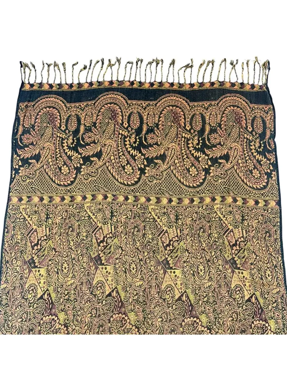 Vintage Dark Academia Paisley Pashmina